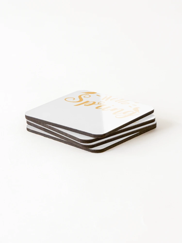 Thumbnail 4 of 5, Coasters (Set of 4), Hello Spring | Spring | Spring Lover | Spring Clean designed and sold by Presto Prints Design.