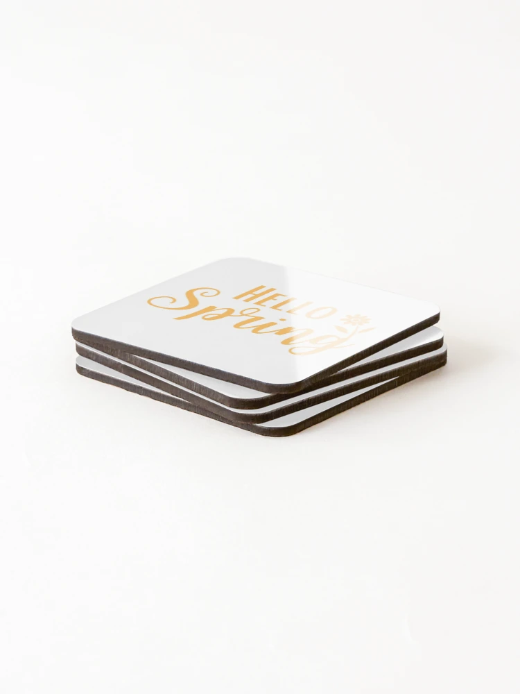 Thumbnail 4 of 5, Coasters (Set of 4), Hello Spring | Spring | Spring Lover | Spring Clean designed and sold by Presto Prints Design.