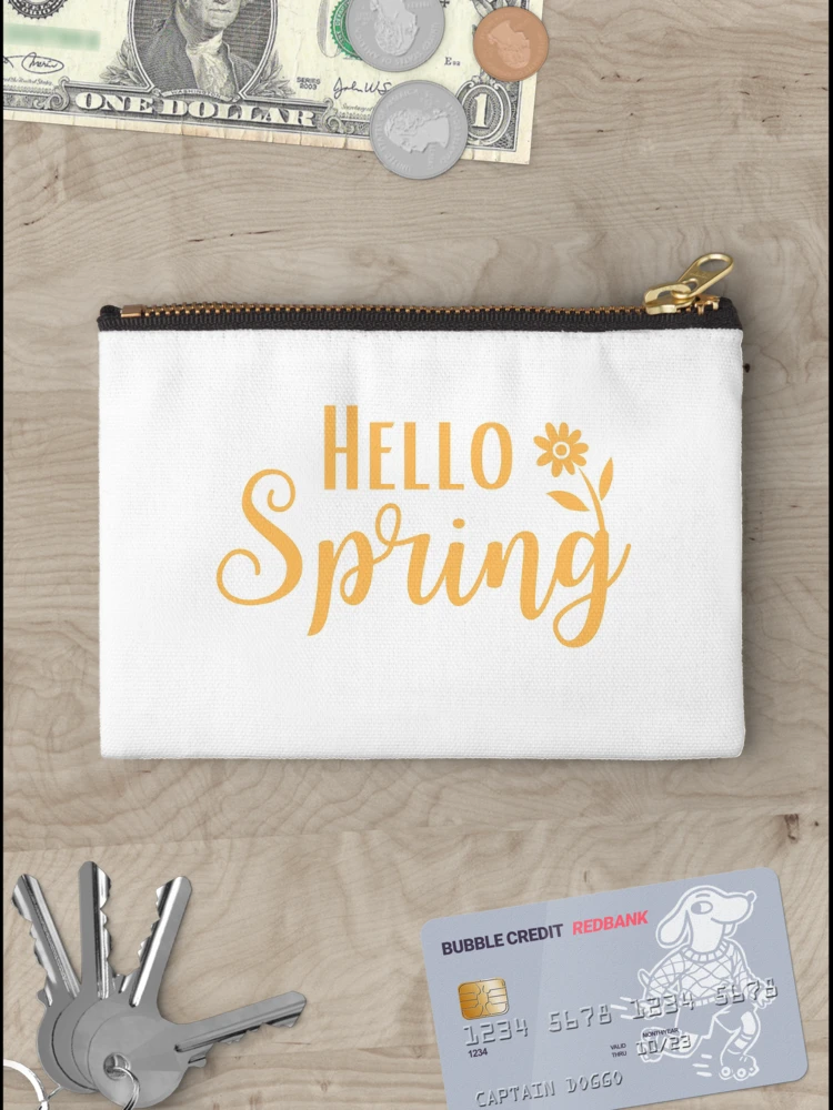 Thumbnail 3 of 4, Zipper Pouch, Hello Spring | Spring | Spring Lover | Spring Clean designed and sold by Presto Prints Design.
