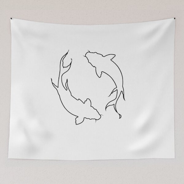 Item preview, Plain Koi Fish Stencil designed and sold by StencilGifts.