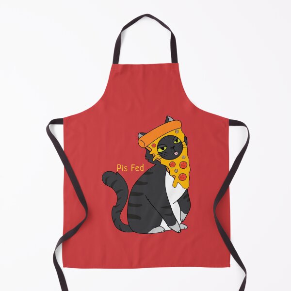 Item preview, Pls Fed Cat With Pizza On Head designed and sold by SquishStitches.