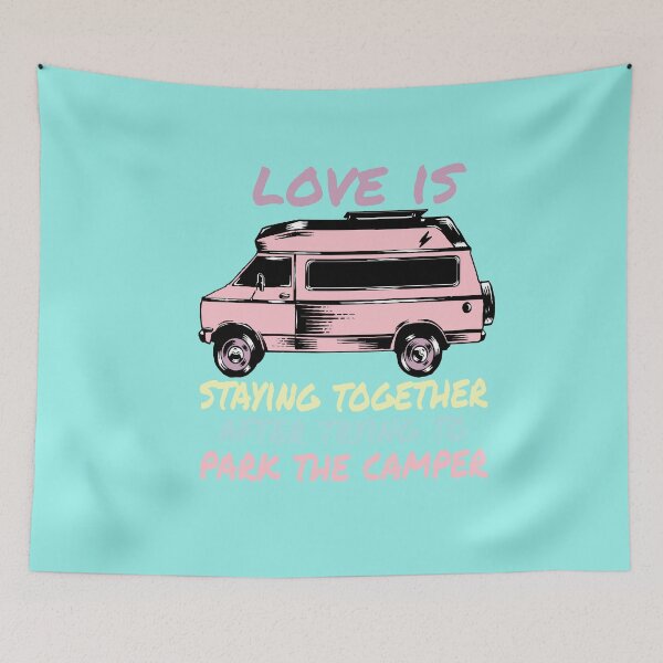 Item preview, Funny Traveling Couple Gift,Love is Staying Together After Parking the Camper,funny backpackers lovers birthday gift designed and sold by Rassitni.
