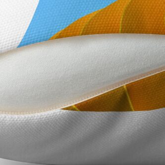 Alternate view of Yellow Waves Throw Pillow