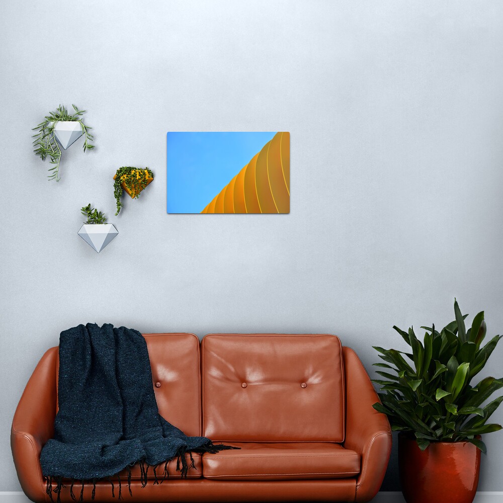Yellow Waves Metal Print