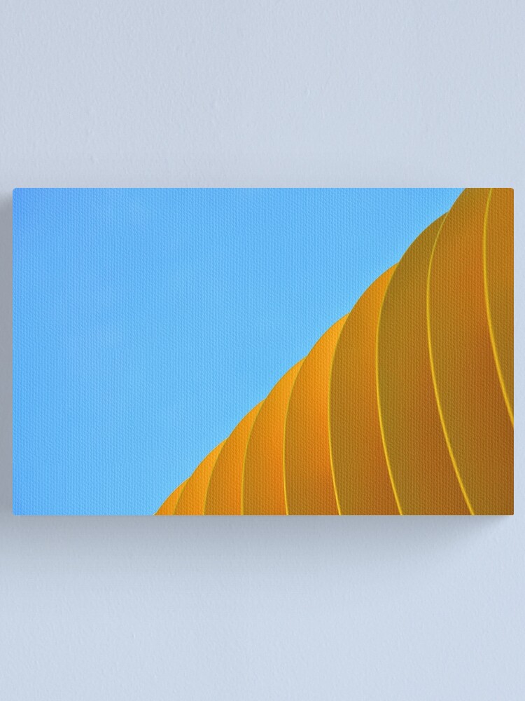 Thumbnail 2 of 3, Canvas Print, Yellow Waves designed and sold by Tiffany Dryburgh.