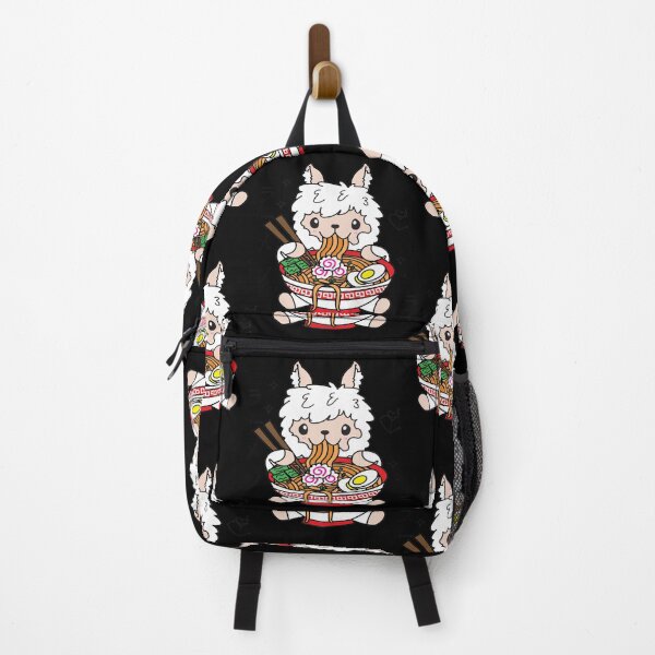 Item preview, White Llama Eating Ramen Cute Kawaii Noodles designed and sold by YueHeng Creates ⭐⭐⭐⭐⭐.