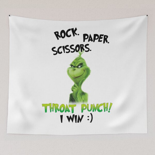 Item preview, Rock Paper Scissors Throat Punch! I Win The Grinch Shirt Dr. designed and sold by KUJTVEJB.