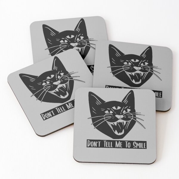 Item preview, Don't Tell Me To Smile hissing 3 eye Cat  designed and sold by SusanaDesigns.