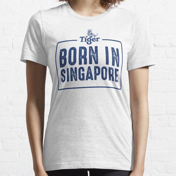Tigerbeer Born in Singapore Style 1 (blue-white) Essential T-Shirt