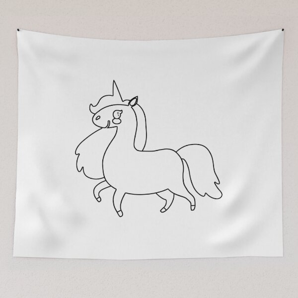 Item preview, Plain Cute Unicorn Stencil designed and sold by StencilGifts.