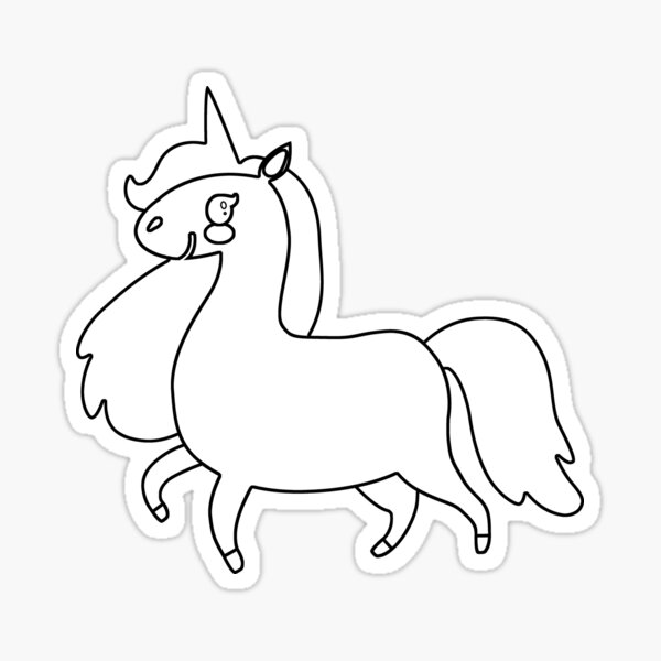 Plain Cute Unicorn Stencil Sticker For Sale By Stencilts Redbubble