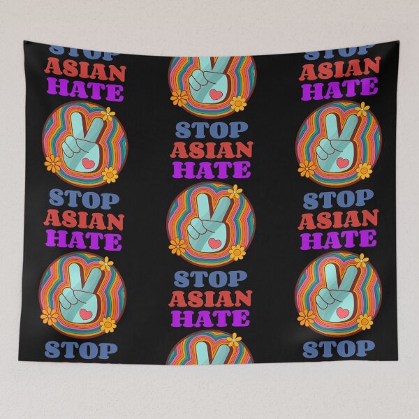 Item preview, Stop Asian Hate Retro Peace Heart designed and sold by LadySaltwater.