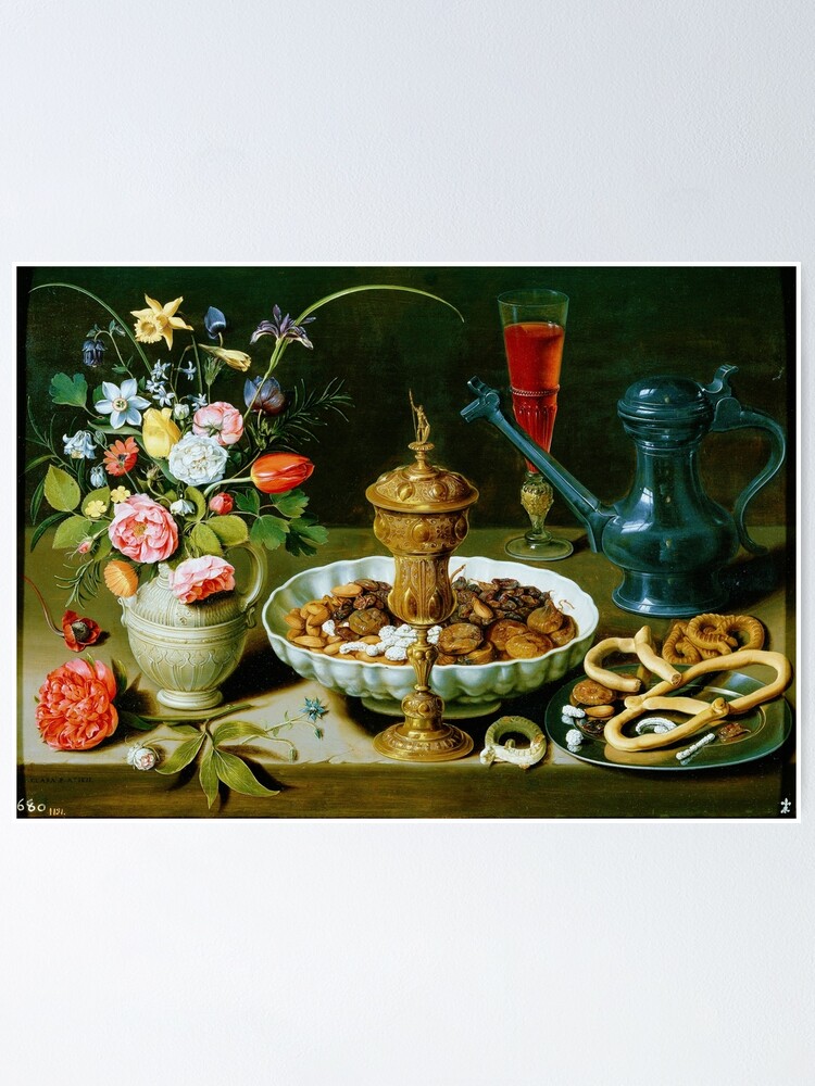 clara peeters still life with fruit and flowers