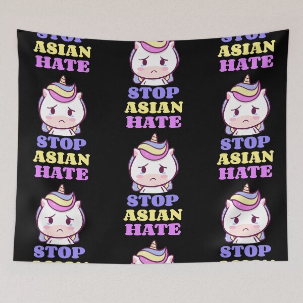 Item preview, Stop Asian Hate Retro Unicorn designed and sold by LadySaltwater.
