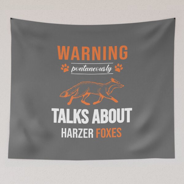 Item preview, WARNING SPONTANEOUSLY TALKS ABOUT HARZER FOXES WHITE designed and sold by keemo2o.