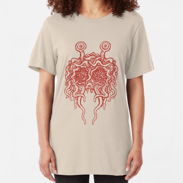 Flying Spaghetti Monster (tomato sauce) Slim Fit T-Shirt