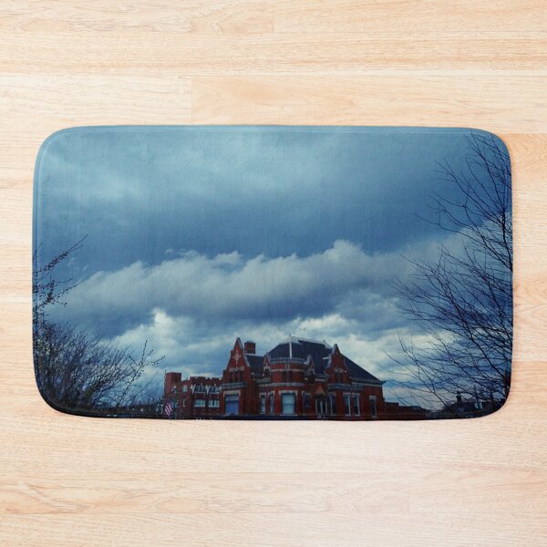 Item preview, Red Brick Mansion in Lafayette Indiana Under A Cloudy Sky  with Bare Trees designed and sold by Mothe3rd.