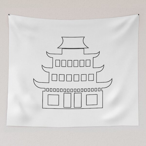 Item preview, Plain Pagoda Stencil designed and sold by StencilGifts.