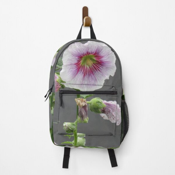 Item preview, White and purple hollyhock designed and sold by greentiger1.