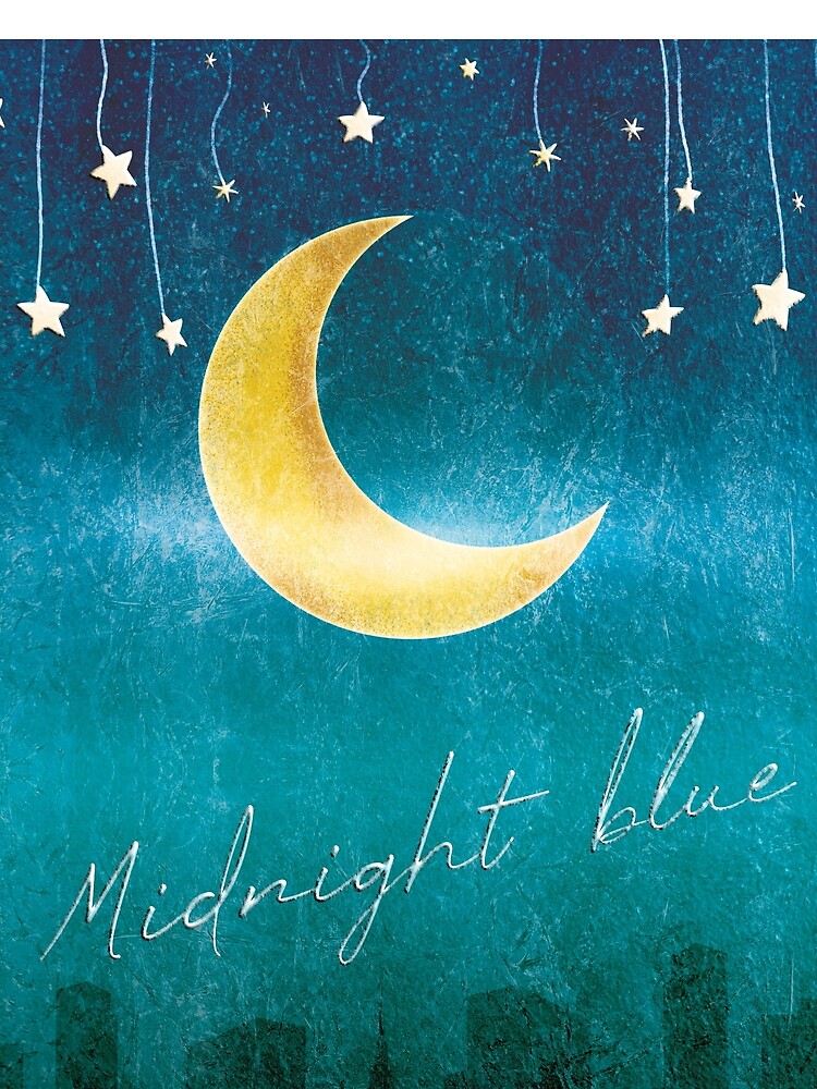 "Beautiful stars and moon in the city night where everyone is asleep" T