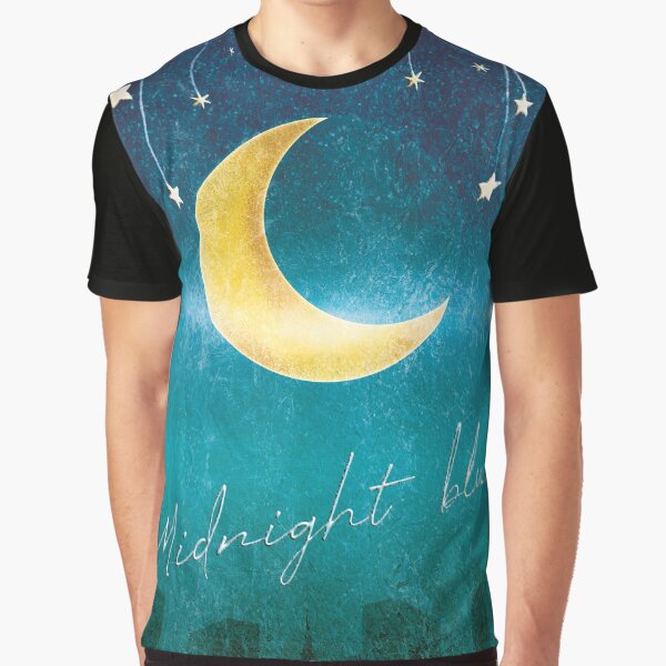 "Beautiful stars and moon in the city night where everyone is asleep" T