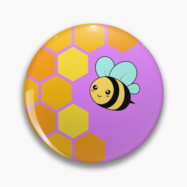 Artikelvorschau, Bienen, Honigbienen, Hummeln, Waben, Kawaii, Pastellpurpur entworfen und verkauft von Midsummer1942.