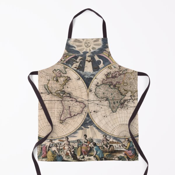 Item preview, Pieter Goos World Map 17th designed and sold by ganje.