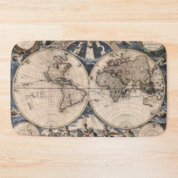 Item preview, Pieter Goos World Map 17th designed and sold by ganje.