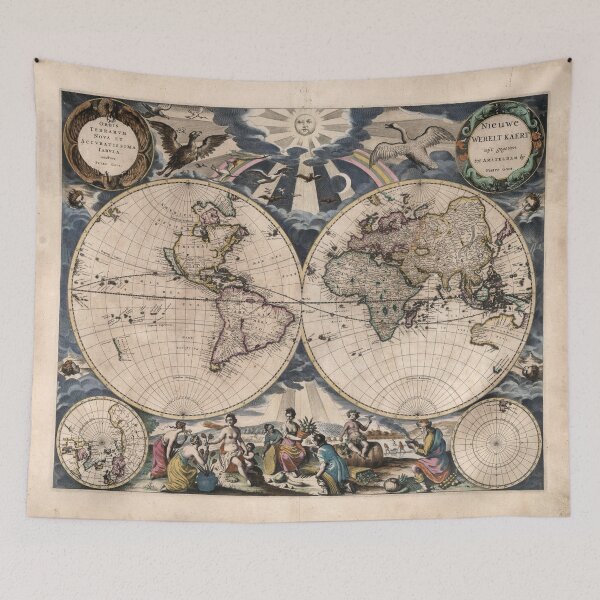 Item preview, Pieter Goos World Map 17th designed and sold by ganje.