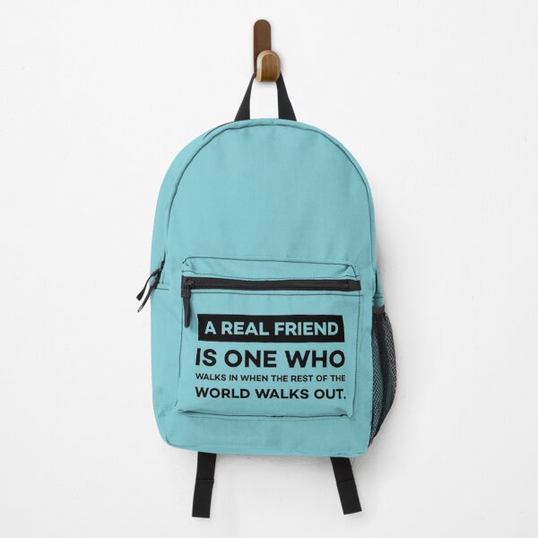 Item preview, A Real Friend Walks In When the World Walks Out designed and sold by Twittlefish.