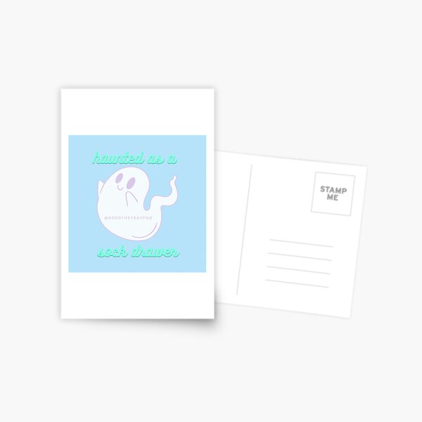 Haunted as a Sock Drawer Postcard