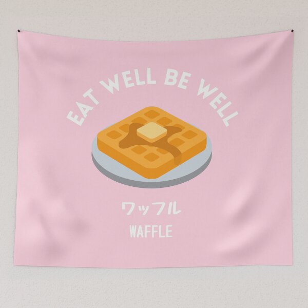 Item preview, Pastel Pink Waffle Pancake Japanese Food Sweet Snack  designed and sold by zion-11.