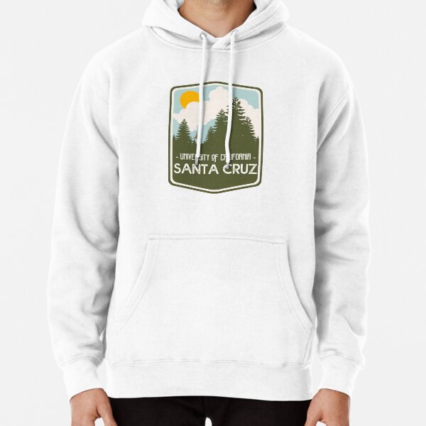 UCSC Santa Cruz Forest with Deer (white)  Pullover Hoodie