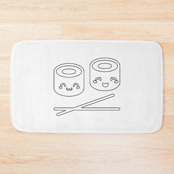 Item preview, Plain Kawaii Sushi Stencil designed and sold by StencilGifts.