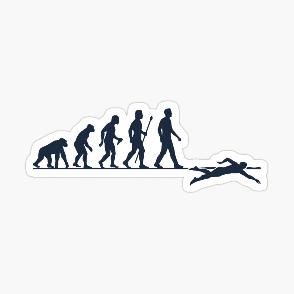 Swimming Evolution Of Man Poster for Sale by BeyondEvolved