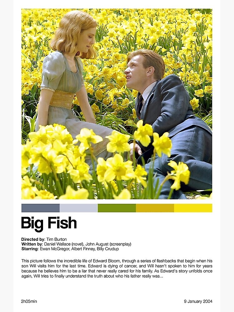 Disover Big Fish Movie Poster Print Premium Matte Vertical Poster