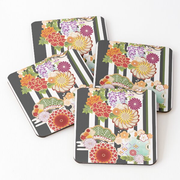 Item preview, Fall Kimono - a stunning inspired kimono design print wonderful for dresses and shirts to add Japanese flair to your wardrobe designed and sold by SamInJapan.
