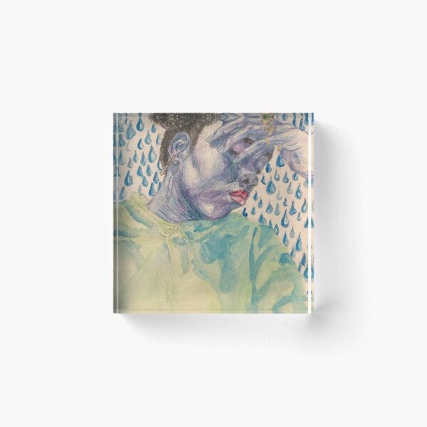 Item preview, "sad girl hours" illustration designed and sold by vibeyblackart.