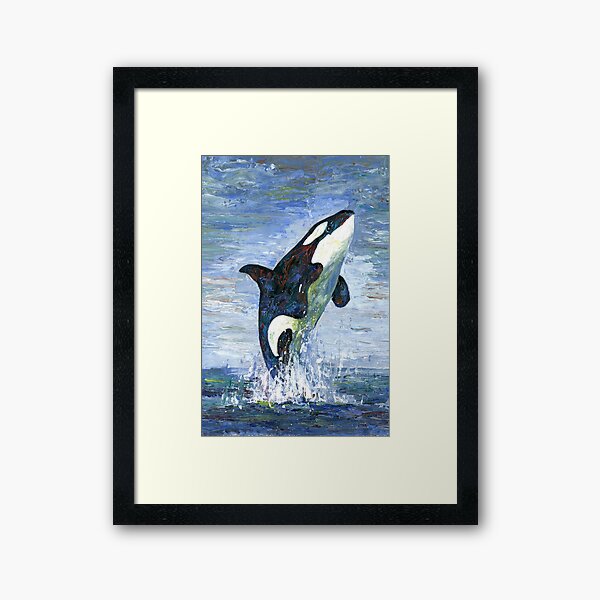 The whale out of the water Framed Art Print