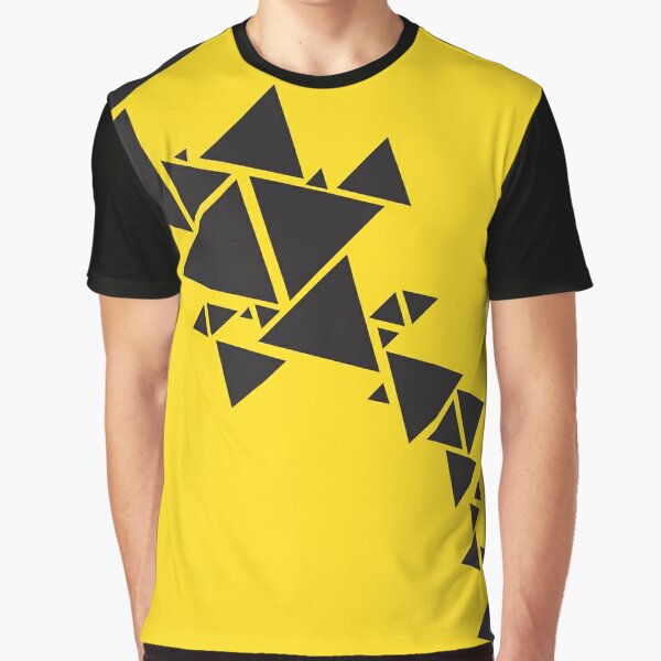 Simple Modern Gray Yellow and Black Geometric Long Sleeve T Shirt by  BlackStrawberry