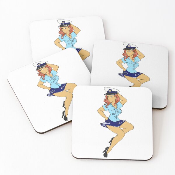 Item preview, Enlisted USCG Pinup (redhead) designed and sold by ArtByKarla.