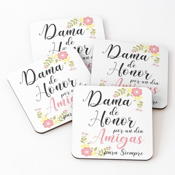 Item preview, Dama de Honor por un dia Amigas para Siempre (Disponible tambien con tipografia en blanco) designed and sold by InkItStudio.