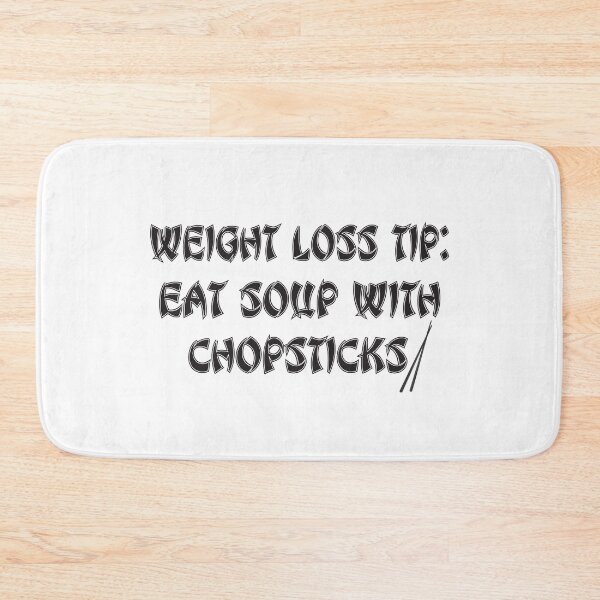 Item preview, Weight Loss Tip. Eat Soup With Chopsticks. Black Red Print. Humorous designed and sold by luvmhykdesigns.