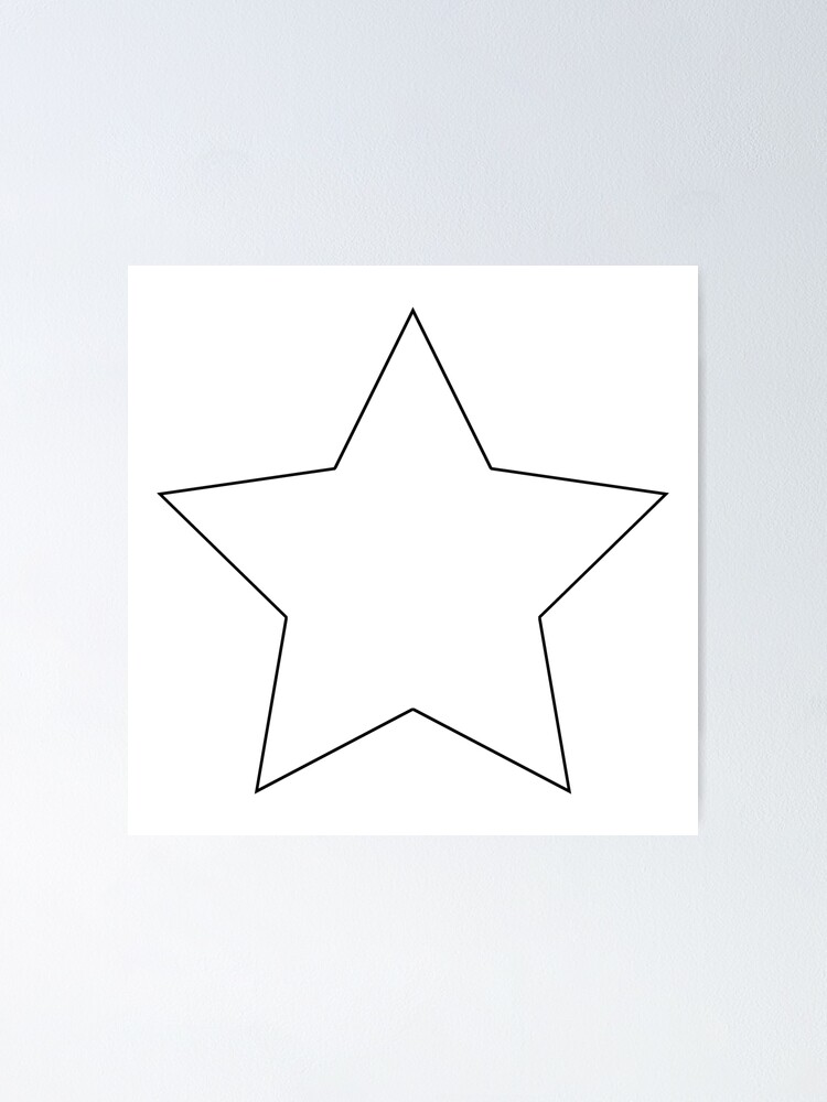 Plain Star Stencil Poster for Sale by StencilGifts