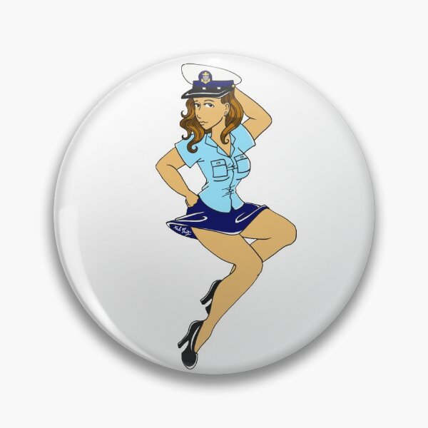 Item preview, Chief USCG pinup (brunette) designed and sold by ArtByKarla.