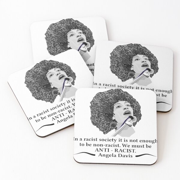 Item preview, Angela Davis - Anti Racist Quotes designed and sold by PutroGraph.