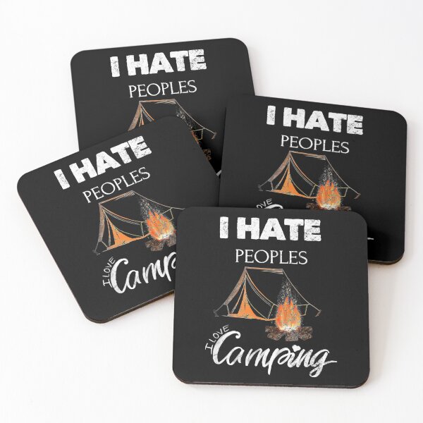 Item preview, I Love Camping I Hate People Outdoors Vintage  Long Sleeve T-Shirt designed and sold by AstridPredovic.