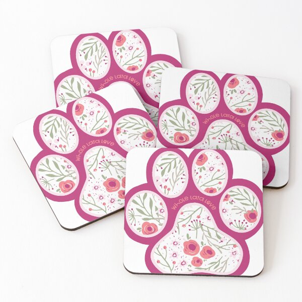 Item preview, Paw Print Pink Floral designed and sold by emilydyer315.