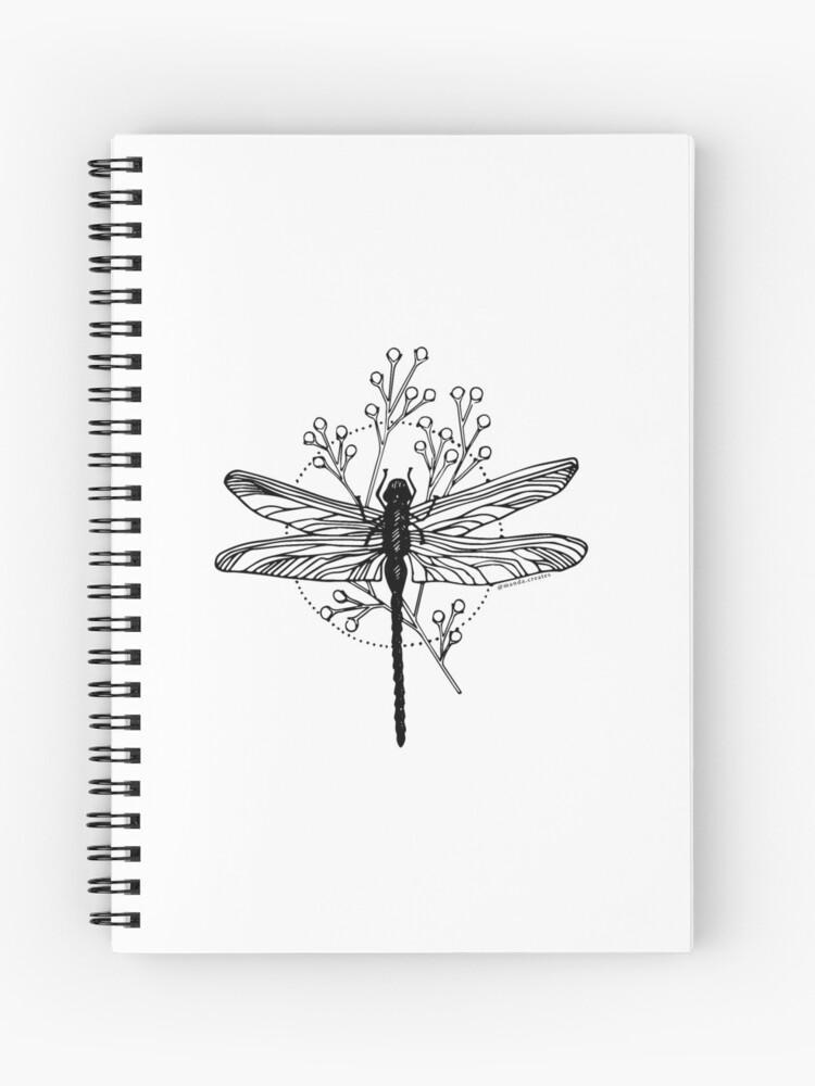 Dragonfly Tattoo Design" Spiral Notebook for Sale by Manda Villarreal