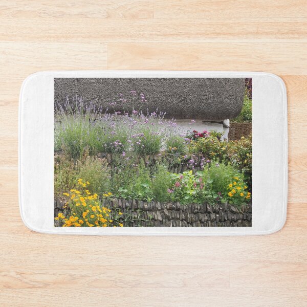 Item preview, Devon Thatched Cottage with Dry Stone Wall and Summer Flowers designed and sold by Rocketman2017.